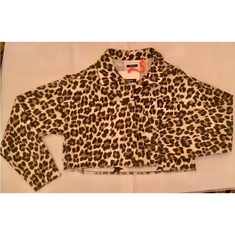 Dimora Leopard Cropped Denim Jacket - Picture 2 of 5